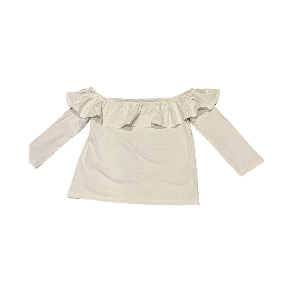 English Factory white Ruffle Off-Shoulder top